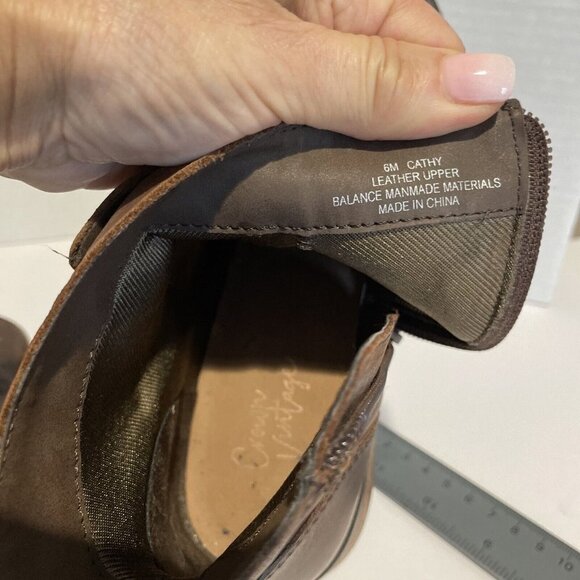 CROWN VINTAGE Womens Leather Ankle Boot Size 6M Cathy Side Zip Brown Blogger Fav - Picture 11 of 11